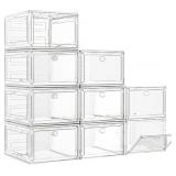 LARGE THICK CLEAR SHOE ORGANIZER, MAGNETIC DOOR ST