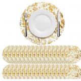 50 PCS DISPOSABLE GOLD CHARGER PLACEMAT 13 INCH RO