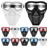 FOILSWIRL 12 PACK TACTICAL MASK WITH SAFETY GOGGLE