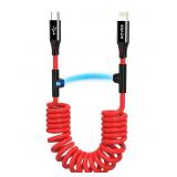 AGVEE 1.5FT COILED USB-C TO LIGHTNING CABLE MFI CE