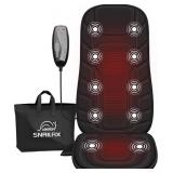 SNAILAX VIBRATION BACK MASSAGE SEAT CUSHION WITH H