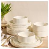 THETERRA CERAMIC DINNERWARE SET FOR 4, 12-PIECE PL