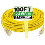 POWGRN 100 FT 12/3 OUTDOOR EXTENSION CORD WATERPRO