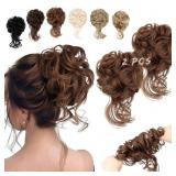2PCS MESSY BUN HAIR PIECE HAIR BUN PONYTAIL EXTENS