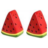 CERAMIC SALT AND PEPPER SHAKER SET, WATERMELON SHA