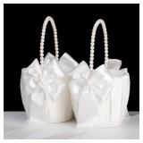 FLOWER GIRL BASKETS FOR WEDDING,IVORY FLOWER GIRL