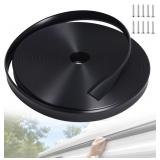 PODOY 7/8" 100FT RV VINYL INSERT BLACK MOLDING TRI
