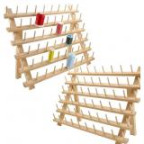 NEW BROTHREAD 2X60 SPOOLS WOODEN THREAD RACK