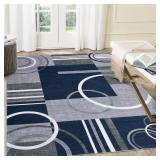 $170 RUGSREAL 9X12 WASHABLE RUGS ABSTRACT CIRCLES