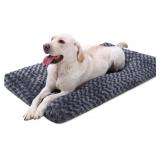 KSIIA WASHABLE DOG BEDS JUMBO DOG CRATE BED PLUSH