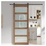 $1582 FREDBECK 36IN X 96IN BARN DOORS WITH HARDWAR