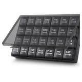 TOOKMAG XL MONTHLY PILL ORGANIZER 28 DAY PILL BOX,