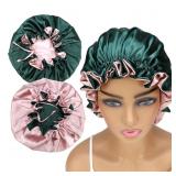 ADJUSTABLE SILK SATIN BONNET HAIR CARE CAPS FOR WO