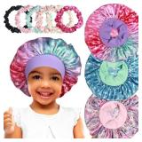 3PCS SATIN BONNETS FOR KIDS SLEEPING, CUTE HAIR BO