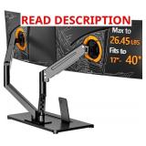 BRACWISER DUAL MONITOR STAND FREE STANDING DESK MO