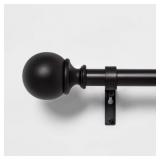 66"-120" BALL CURTAIN ROD MATTE BLACK - THRESHOLD