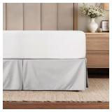 14 IN. LIGHT GRAY SOLID QUEEN BED SKIRT