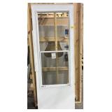 80" X 30" WHITE METAL 3/4 VEIW SCREEN DOOR INSTERT