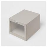 SMALL HARDSIDE FABRIC FRONT OPEN BIN GRAY - BRIGHT