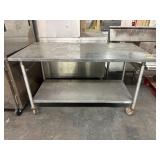 60" L X 30" W X 34.5 H STAINLESS STEEL PREP TABLE