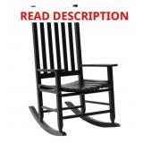 BLACK OUTDOOR ROCKING CHAIR