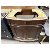 29 W X 20 D X 35 H BROWN UNFINISHED CABINET