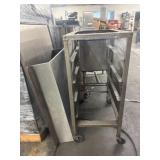 16" L X 16" W X 36" H STAINLESS STEEL ROLLING RACK