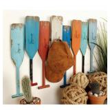 MULTI COLORED INDOOR OUTDOOR DISTRESSED OAR SHAPED
