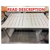 64IN W X 40IN D HAMPTON BAY METAL GREY METAL TABLE