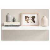 8-IN D X 24-IN L WHITE COMPOSITE WOOD RECTANGULAR