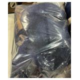 3PC WASHABLE BATHROOM RUG NAVY
