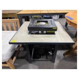 SQUARE OUTDOOR PROPANE FIRE PIT TABLE