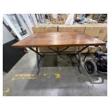 48IN W X 30 D RUSTIC WOODEN DINING TABLE