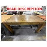 58IN W X 35 1/2IN D WOODEN TABLE