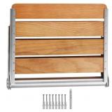 FOLDING OAK SHOWER SEAT 16.1 IN. X 13.4 IN. WALL M