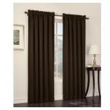 CHOCOLATE SOLID ROD POCKET ROOM DARKENING CURTAIN