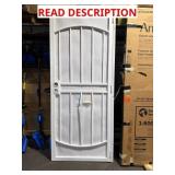 80X34 LEFTHAND INSWING DOUBLE BORE WHITE METAL SCR