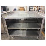 52" L X 36" W X 36" H STAINLESS STEEL PREP ROLLING