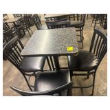 24" X 24" X 42 " TABLE W/ 4 CHAIRS