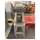 10.5"L X 31" W X 50" H STEEL MOBILE CONVEYOR TABLE