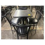 24" X 24" X 42 " TABLE W/ 4 CHAIRS