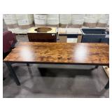 79IN W X 28IN D WOODEN TABLE