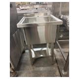 21" W X 22" L X 34" H STAINLESS STEEL WASH SINK