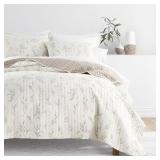 ALL SEASON 3-PCS LATTE WATERCOLOR LEAVES/STRIPE RE