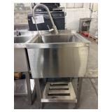 21" L X 22" W X 34" H STAINLESS STEEL PREP SINK