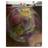 FLORAL GLASS PLATE