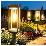 TALL SOLAR LIGHTS OUTDOOR, 8 PACK BRIGHT PATHWAY L