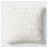 18"X18" SOLID TEXTURAL WOVEN PILLOW IVORY - THRESH