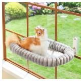 ZAKKART SNUGCLOUD FOLDABLE CAT WINDOW PERCH (GRAY,