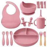 SILICONE BABY FEEDING SET 14 PCS, BABY LED WEANING